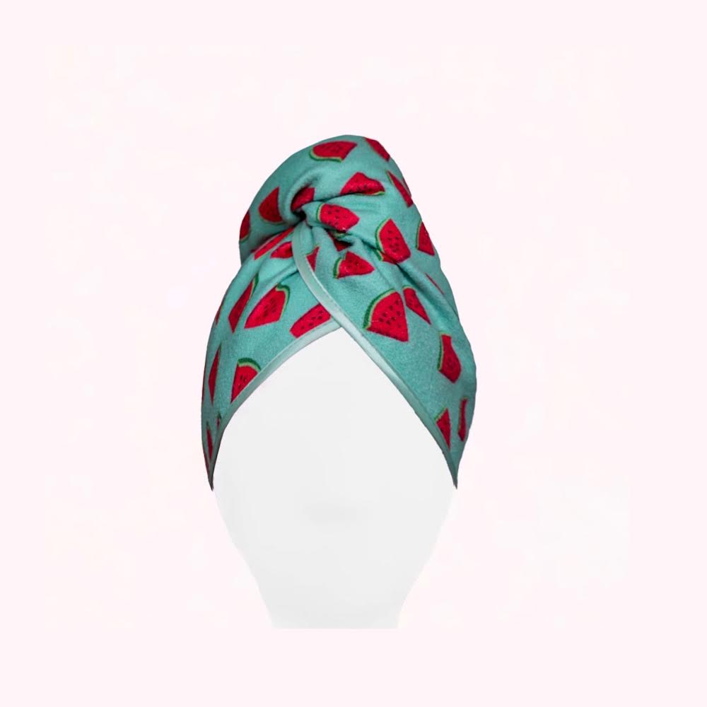 Unicorn Microfibre Hair Towel ®Wrap Twin Pack : Strawberry & Watermelon