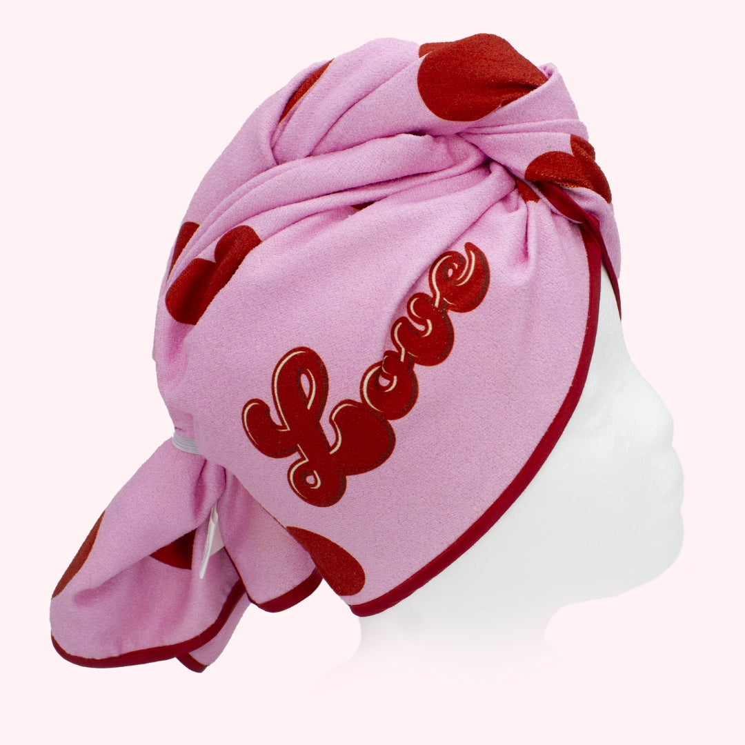 Unicorn Microfibre Hair Towel® Wrap - Lots of Love