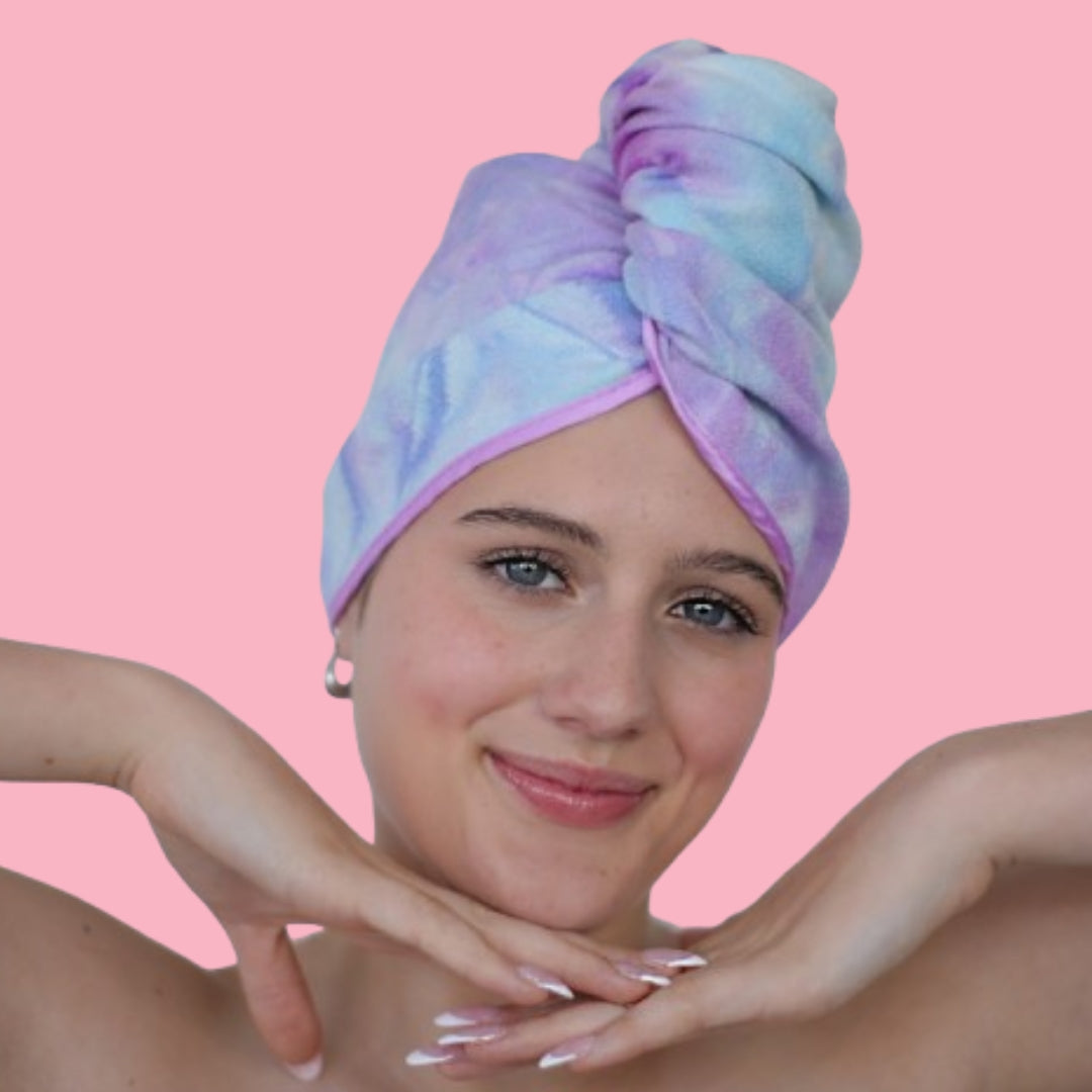 Unicorn Microfibre Hair Towel® Wrap - Tie Dye Lilac