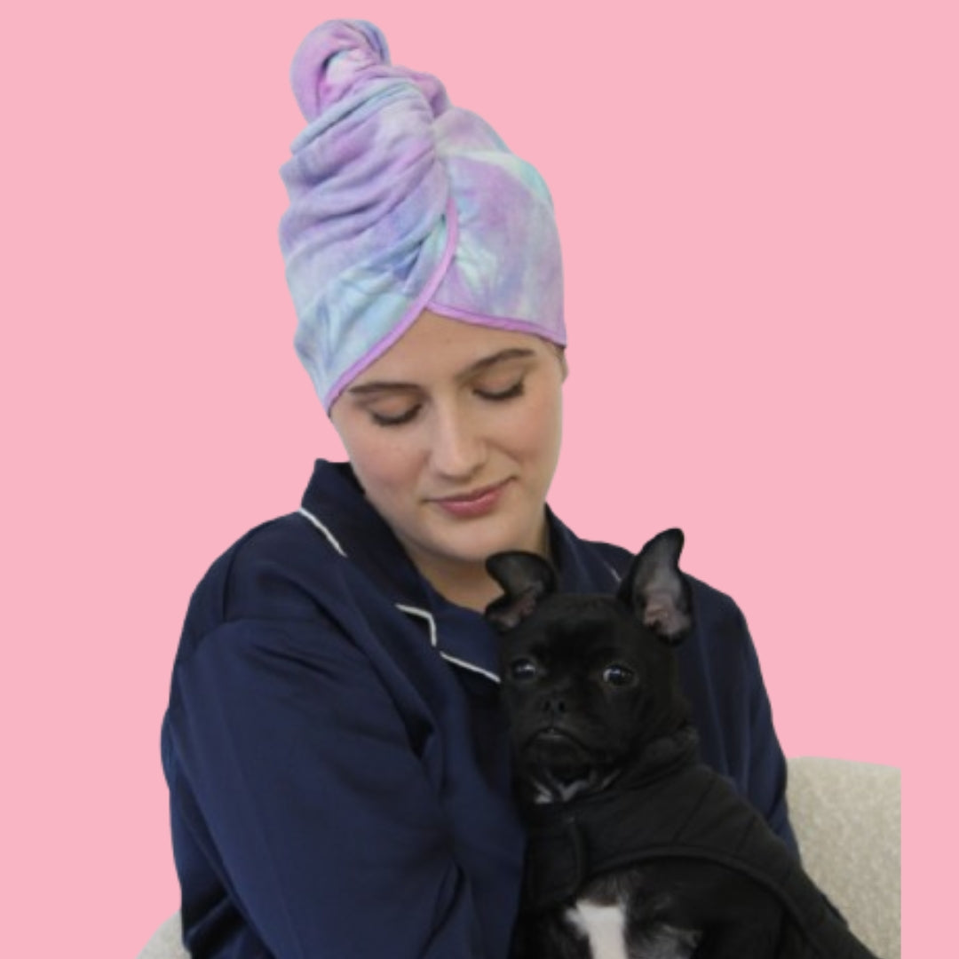 Unicorn Microfibre Hair Towel® Wrap - Tie Dye Lilac