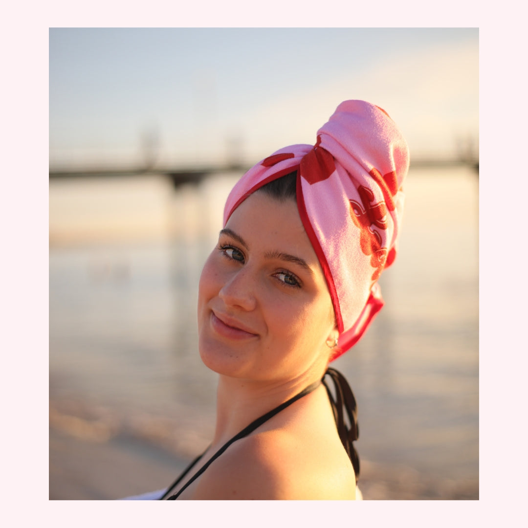 Unicorn Microfibre Hair Towel® Wrap - Lots of Love