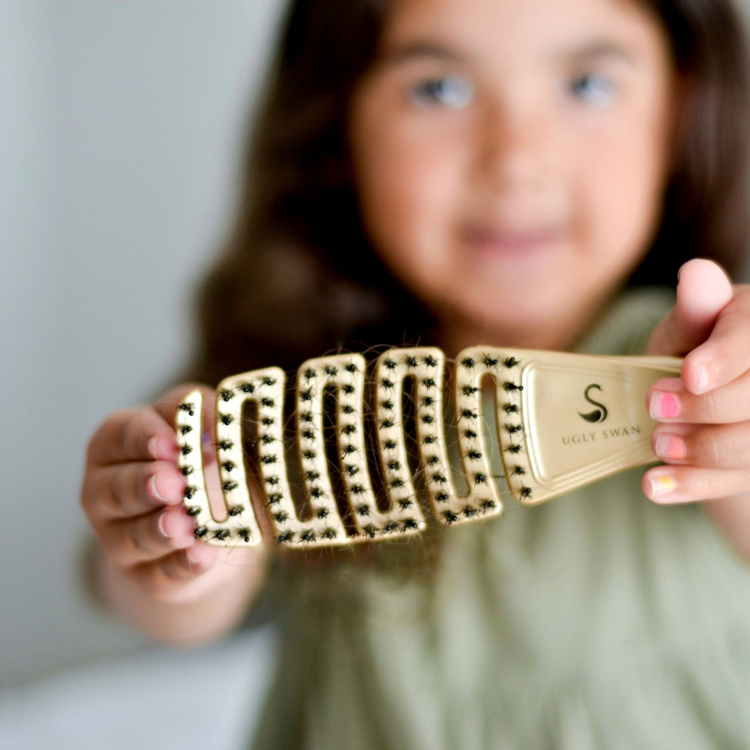 Detangling Hair Brush Palm Flexi Wild - Gold