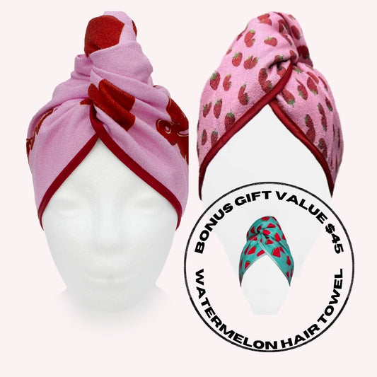 Unicorn 3 pack : Two Hair Towels + Bonus Hair Towel