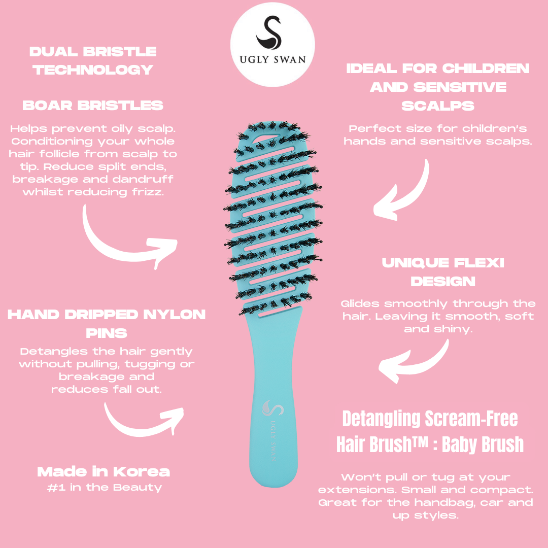 Detangling Scream-Free Hair Brush™ : Baby Brush - Mermaid